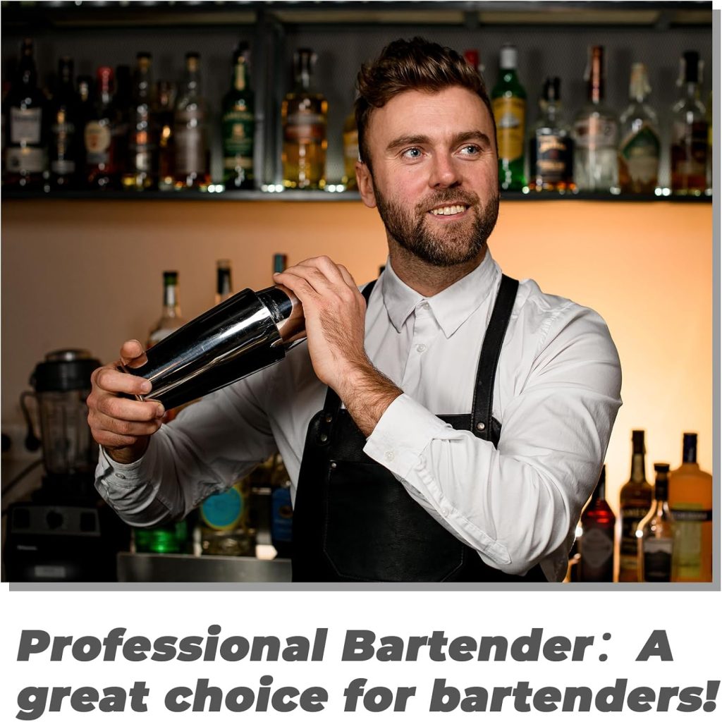 Sabary 6 Pcs Cocktail Shakers Professional Bar Shaker Boston Set Stainless Steel Martini Drink Mixer Basic Tool Weighted Shake Metal Can Cocktail Shaker Set, 18 Oz, 28 oz (Black) Sabary 6 Pcs Cocktail Shakers Professional Bar Shaker Boston Set Stainless Steel Martini Drink Mixer Basic Tool Weighted Shake Metal Can Cocktail Shaker Set, 18 Oz, 28 oz (Black)