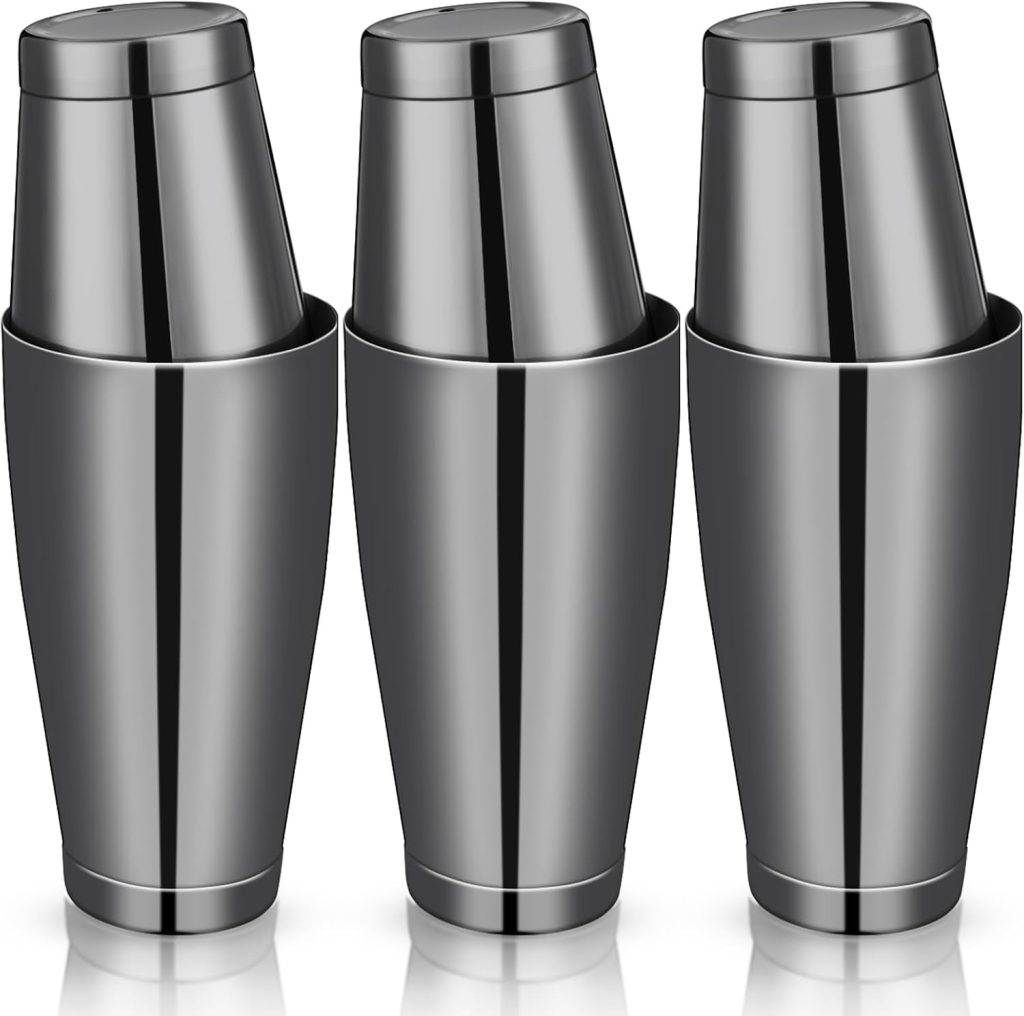 Sabary 6 Pcs Cocktail Shakers Professional Bar Shaker Boston Set Stainless Steel Martini Drink Mixer Basic Tool Weighted Shake Metal Can Cocktail Shaker Set, 18 Oz, 28 oz (Black) Sabary 6 Pcs Cocktail Shakers Professional Bar Shaker Boston Set Stainless Steel Martini Drink Mixer Basic Tool Weighted Shake Metal Can Cocktail Shaker Set, 18 Oz, 28 oz (Black)