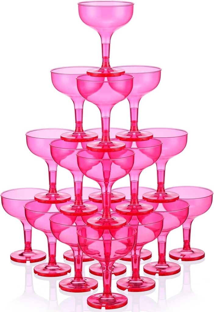Zopeal 50 Pcs Champagne Glasses 5 oz Unbreakable Plastic Martini Glasses Disposable Wine Cups Stackable Stemmed Champagne Coupe Shatterproof Party Stem Cups for Wedding Birthday Bar (Gold Glitter) Zopeal 50 Pcs Champagne Glasses 5 oz Unbreakable Plastic Martini Glasses Disposable Wine Cups Stackable Stemmed Champagne Coupe Shatterproof Party Stem Cups for Wedding Birthday Bar (Gold Glitter)