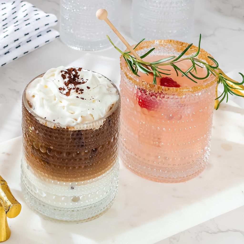 Kate Aspen Beaded Drinking Glasses Set of 6, oz Retro Vintage Glassware - Boho Cocktail Water Juice Glasses, Hostess or Housewarming Gift Kate Aspen Beaded Drinking Glasses Set of 6, oz Retro Vintage Glassware - Boho Cocktail Water Juice Glasses, Hostess or Housewarming Gift