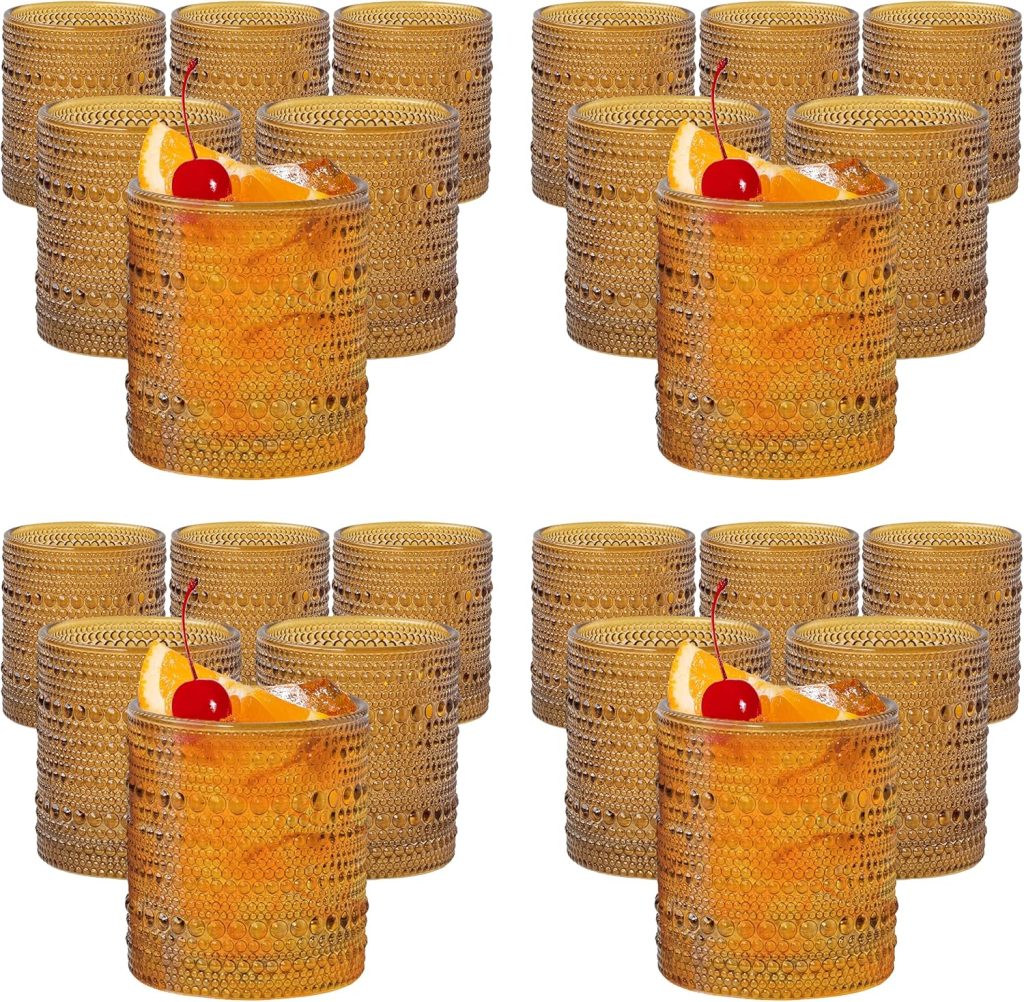Kate Aspen Beaded Drinking Glasses Set of 6, oz Retro Vintage Glassware - Boho Cocktail Water Juice Glasses, Hostess or Housewarming Gift Kate Aspen Beaded Drinking Glasses Set of 6, oz Retro Vintage Glassware - Boho Cocktail Water Juice Glasses, Hostess or Housewarming Gift