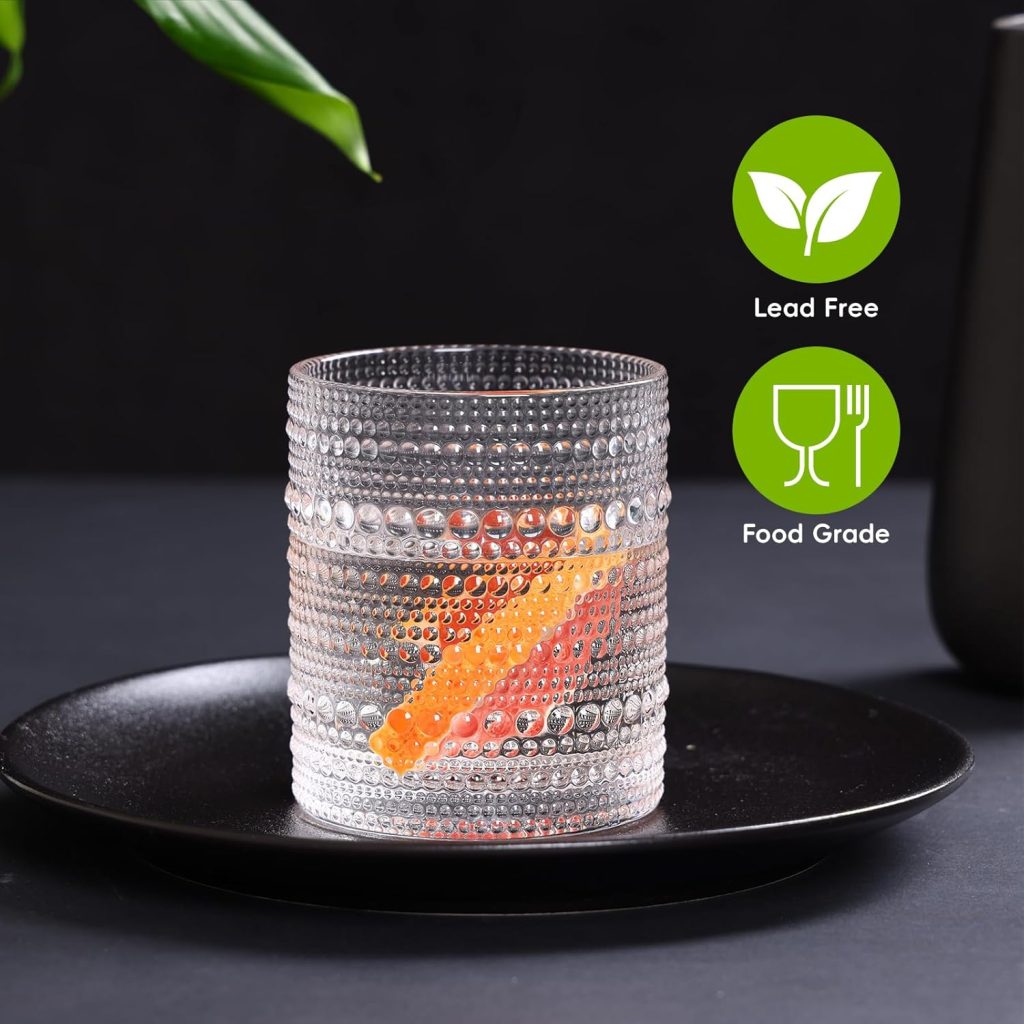 Moretoes Hobnail Drinking Glasses Set of 12, Oz Highball Glasses Oz Cocktail Glasses, Clear Embossed Boho Glass Cups Kitchen Bar Tumbler Glassware Set for Whiskey, Beer, Juice, Milk Moretoes Hobnail Drinking Glasses Set of 12, Oz Highball Glasses Oz Cocktail Glasses, Clear Embossed Boho Glass Cups Kitchen Bar Tumbler Glassware Set for Whiskey, Beer, Juice, Milk